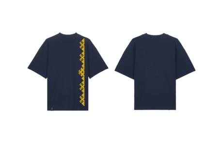 Tumesinine T-särk (13. saj muster)